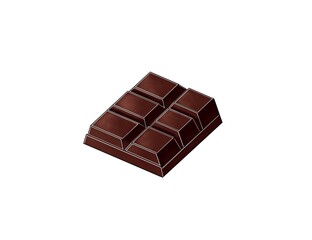 Hand drawn fresh cocoa chocolatos chocolate baris isolated on white background 