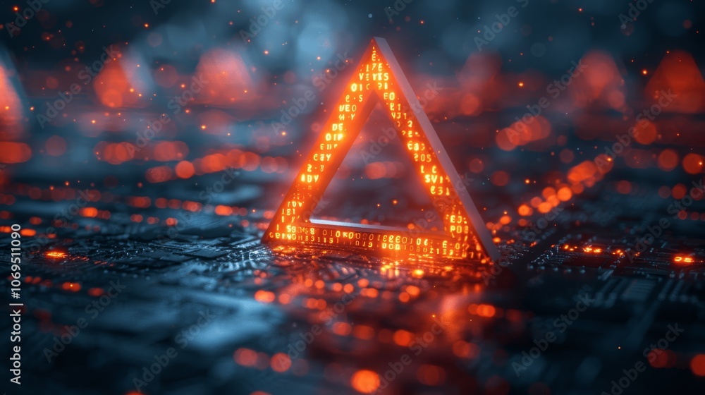 Fototapete Computer Hacked Virus Cyber Attack Warning System Error Data Protection Malware Alert Security Risk