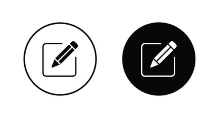 Edit icon set. edit document with pencil icon. Pencil icon, sign up icon