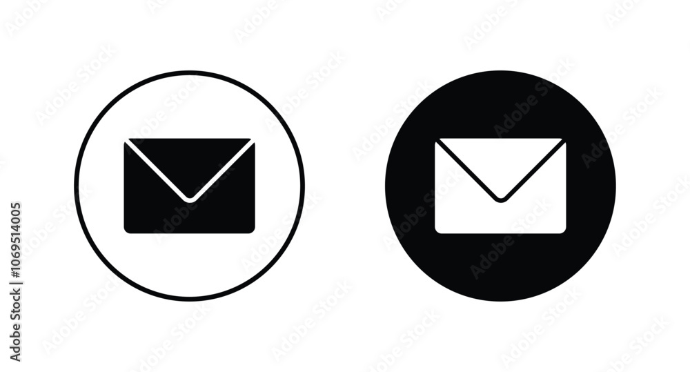 Poster email envelope icon vector. message icon symbol
