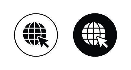 Globe Icon vector, Go to web symbol icon vector