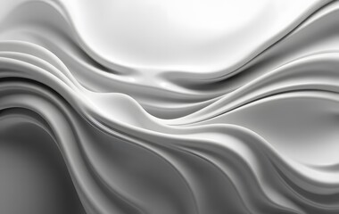 Obraz premium 3D black and white abstract wave background wallpaper created with generative AI