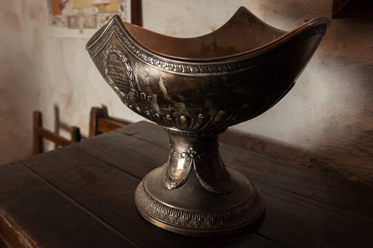 old bronze statue bouls