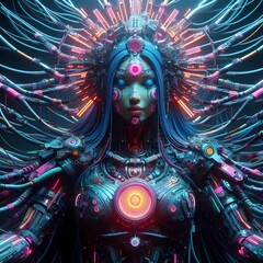 Fototapeta premium Cyberpunk character 
