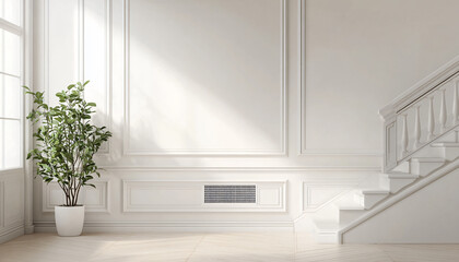 Fototapeta premium Minimalist and unique interior design in the house