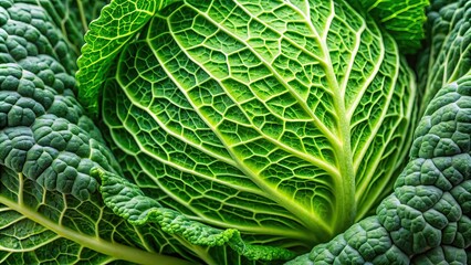 Obraz premium Close-up photo of fresh green cabbage leaves for texture background, cabbage, green, vegetable, food, organic, healthy, leafy
