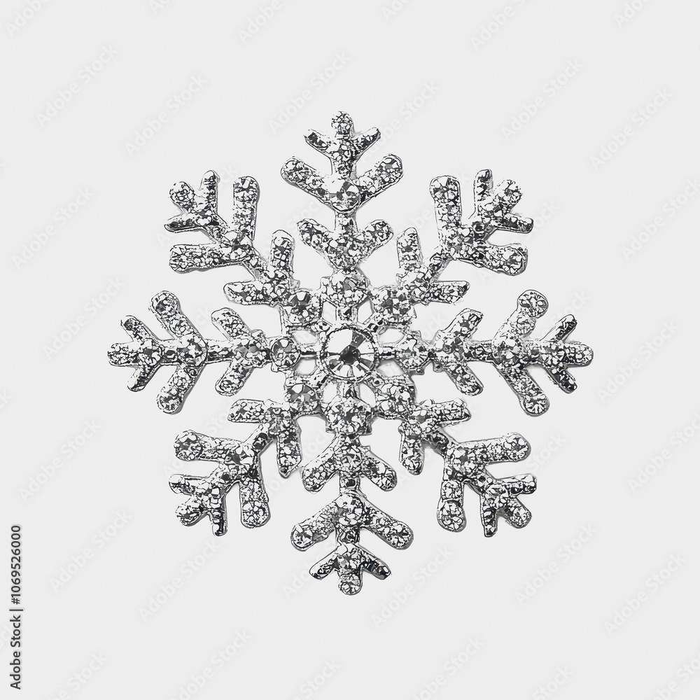 Poster elegant snowflake design on white background
