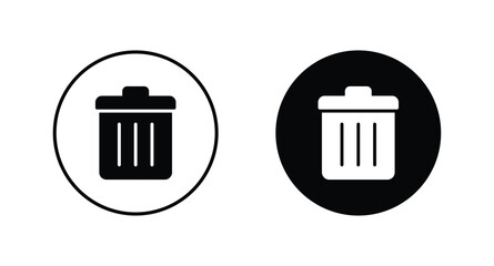 trash can icon set. Delete icon vector