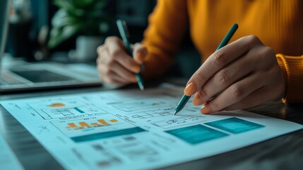Woman Presenting New Product Design to Team
