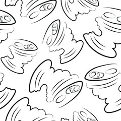 seamless pattern with tin cans drawn in contour, to fight against environmental pollution day
