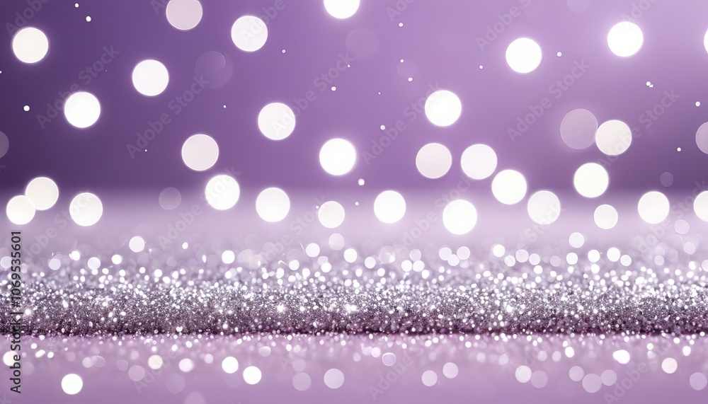 Poster elegant purple bokeh background with soft sparkling lights