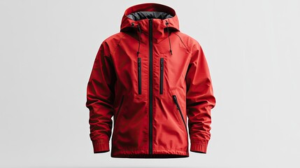 A creative 3D windbreaker jacket template is presented against a clean, white background for design inspiration.