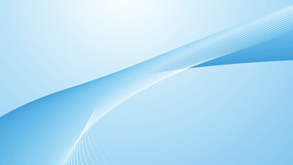 Blue white gradient abstract background with curve stripes line for backdrop