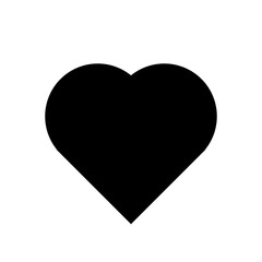 Heart icon. Simple black shape. Love symbol. Vector illustration.