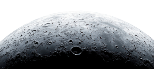 PNG Real moon horizon space astronomy exploration.