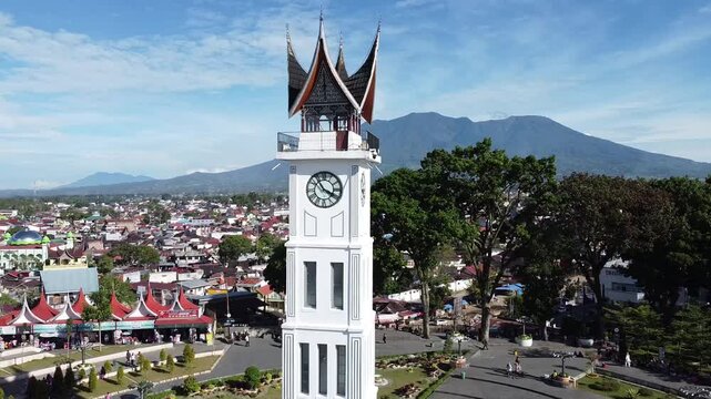 giant clock in bukit tinggi region west sumatera indonesia