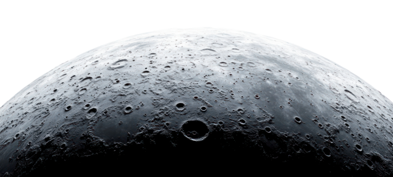 PNG Real moon horizon space astronomy exploration.