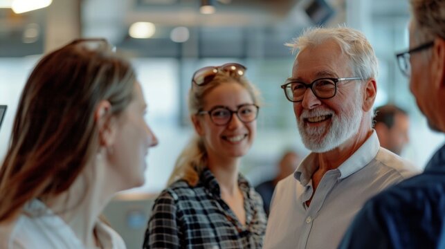 Business people, portrait and confident for teamwork in office, line and unity for company success. Colleagues, senior man and row of employees for support, hiring and solidarity.