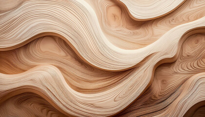 Wood Grain Background. Organic illustration with fluid wood veins and knots, featuring wavy and sinuous patterns. Natural textures ideal for elegant backgrounds.