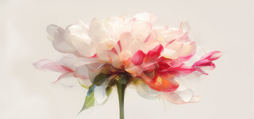 Fototapeta premium Ethereal blooms: dreamy abstract floral art in soft pastels