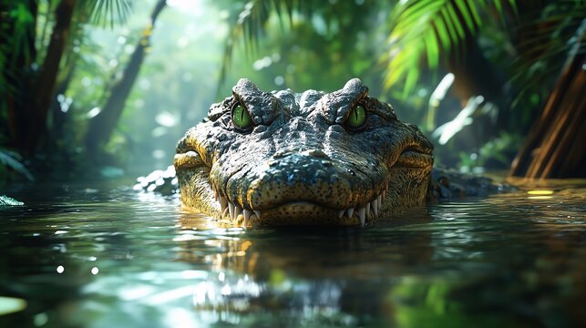 close up of a  crocodile