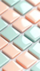 Fototapeta premium Pastel geometric tiles: modern minimalist interior design texture