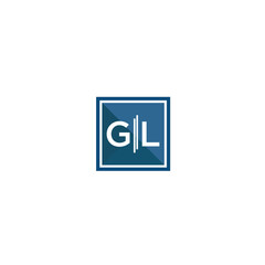 A square logo with the letters 