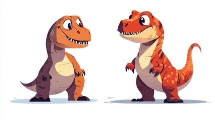 Fototapeta premium Dinosaur reptile cartoon animal.
