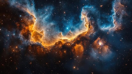 Naklejka premium cosmic scene of a colorful galaxy filled with swirling nebulae and brilliant supernovae, creating an explosion of colors that captures the imagination