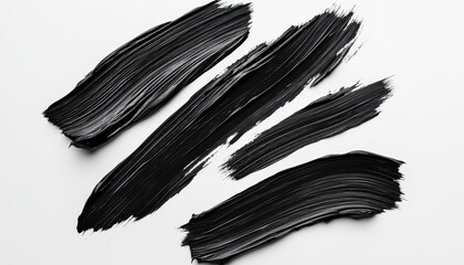 Black paint strokes creating a textured abstract design