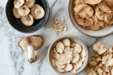 Fototapeta premium functional mushrooms in everyday foods 