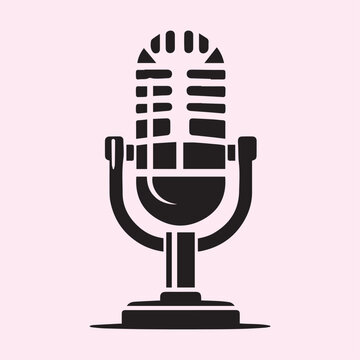 recommend clip art: Microphone logo vector, Microphone silhouette vector icon.