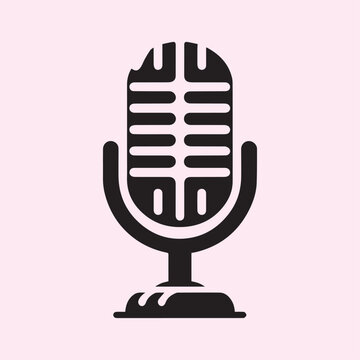 recommend clip art: Microphone logo vector, Microphone silhouette vector icon.