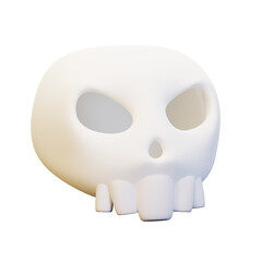 Skull Halloween 3D Illustration 
