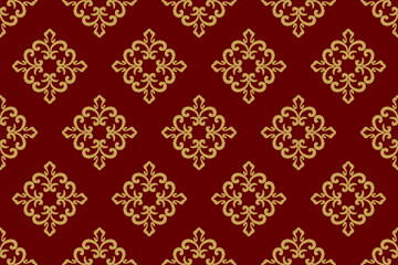 Geometric ethnic oriental ikat pattern traditional Design for background,carpet,wallpaper,clothing,wrapping,Batik,fabric,Vector illustration.embroidery style.