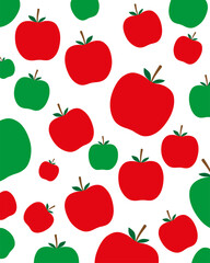 Apple wall art. Interior design ornament. Green