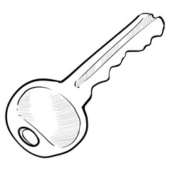 Handdrawn Key Illustration