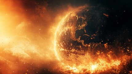 The world is burning hot. It is like the world is on fire. The world is extremely hot , Generative AI