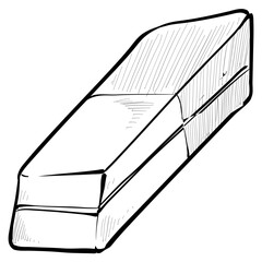 Handdrawn Rubber Eraser Illustration