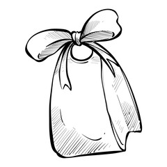Handdrawn Wrapped Gift Illustration