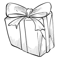 Handdrawn Gift Box Illustration