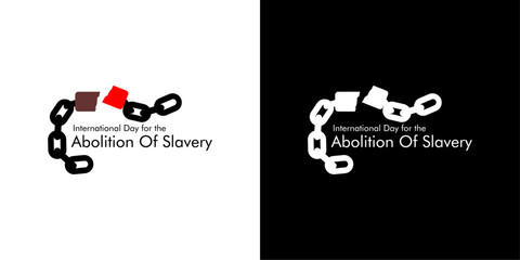 abolition of slavery vector logo for campaign