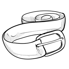 Handdrawn Men’s Belt Illustration