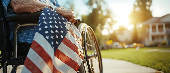 Honoring our heroes elderly army veteran celebrates veterans day with pride