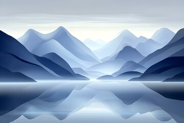 Tranquil Arctic Landscape with Smooth Waves