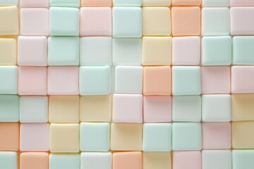 Close-Up of Colorful Seamless Marshmallows