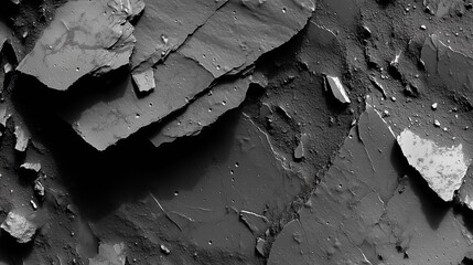 Space object uneven asteroid texture craters space environment natural wonder. AI generated