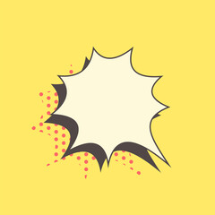 Retro style speech bubble. Comic message. Design element. Vector illustration