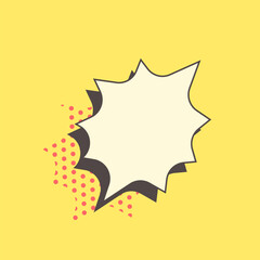 Retro style speech bubble. Comic message. Design element. Vector illustration