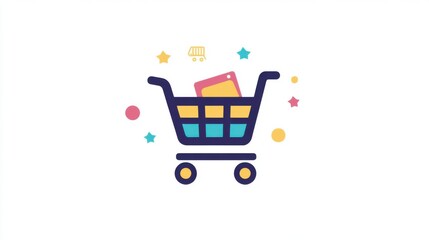 shopping cart icon on button
